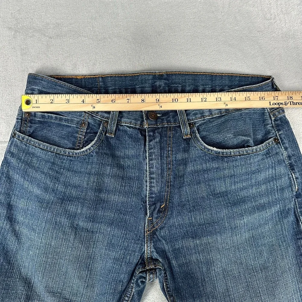 Levis 559 Jeans Mens 34x30 Blue Regular Straight Mid Rise Medium Wash